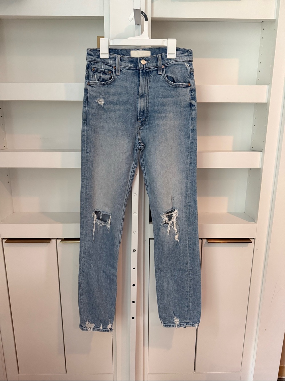 Mother Superior Denim High Waisted Rider Skimp Cropped Jeans 27 The Confession - Picture 2 of 11